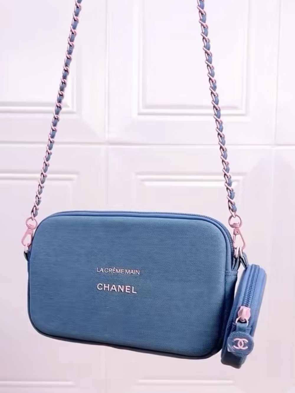 Chanel beauty Denim makeup bag set